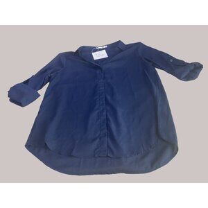 Miss Fortune Navy Blue Sz XL V Neck Shirt